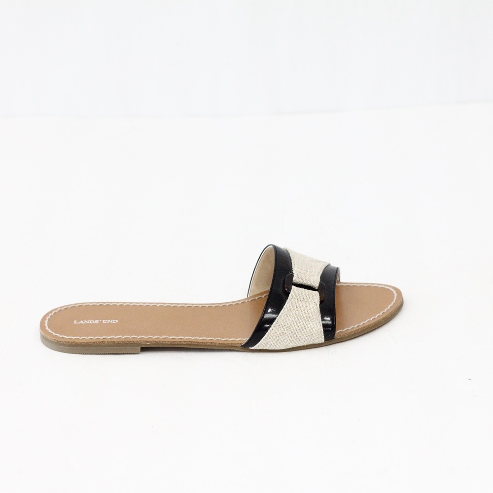 Lands' End Sandals Women Flat Slides New sz 9 Classic style Shoes